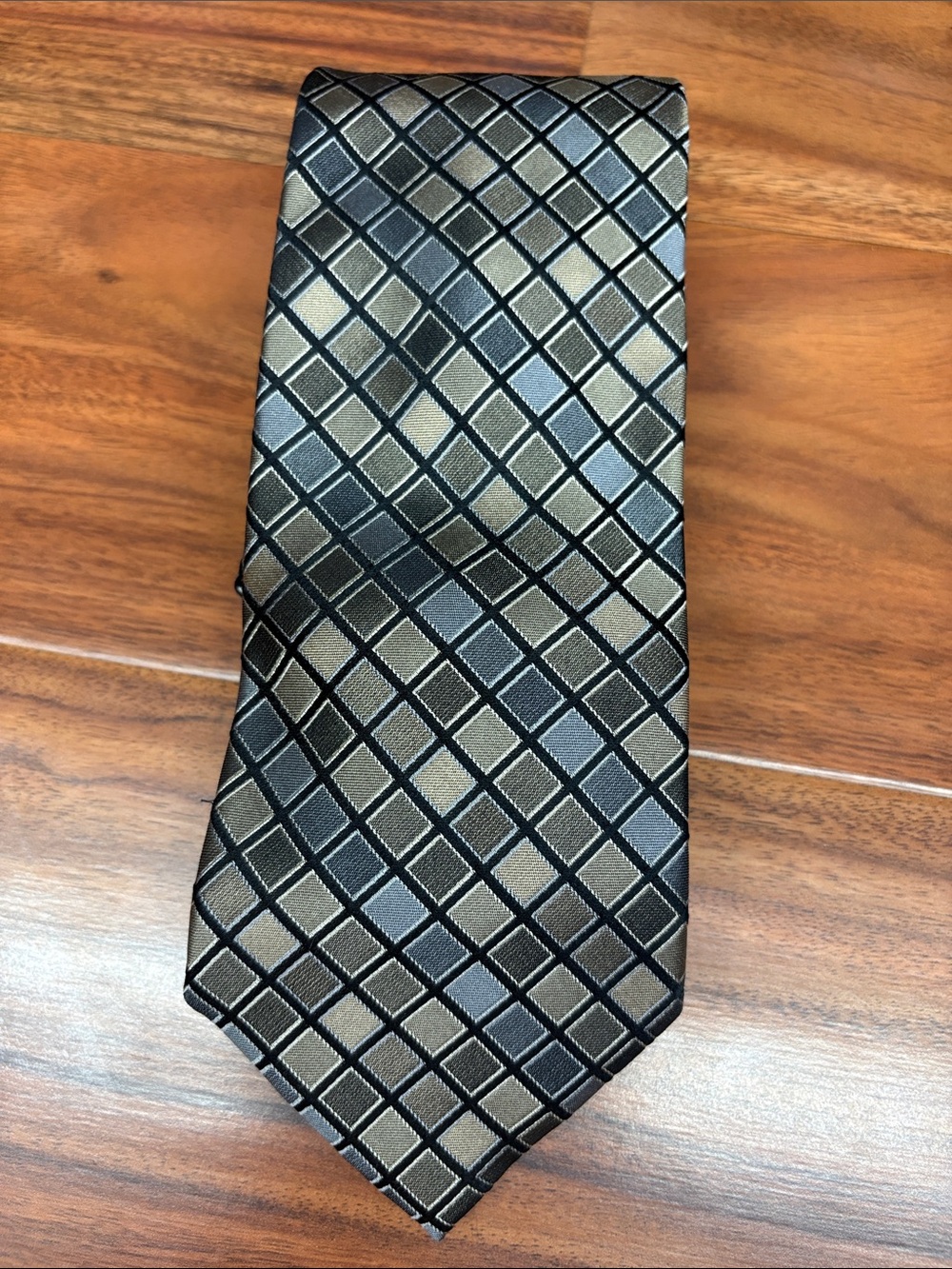 Perry Ellis‎ Neck Tie Silk Geometric
